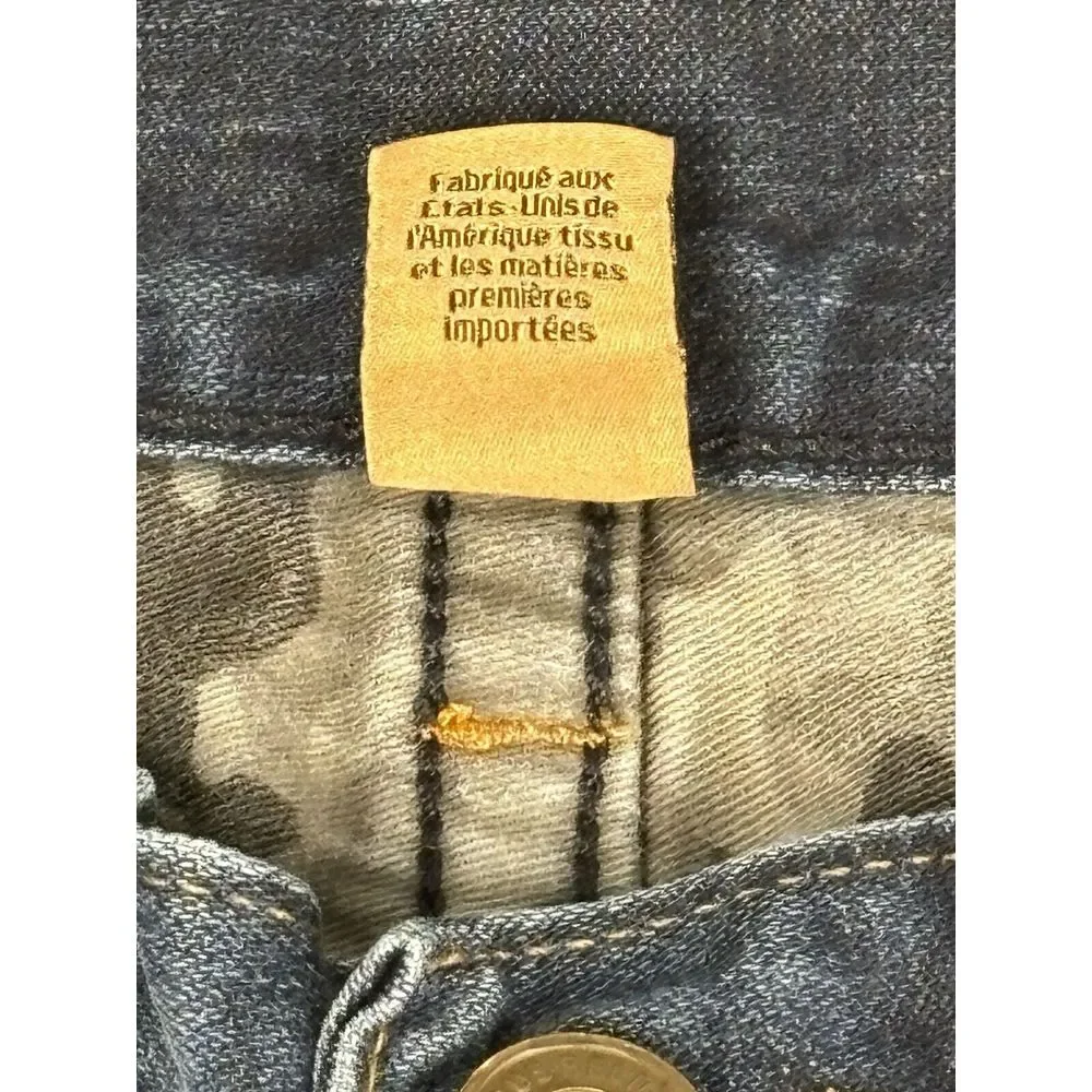 True Religion Jeans Men's‎ Blue Geno Relaxed Slim Jeans Split Hem Size 32